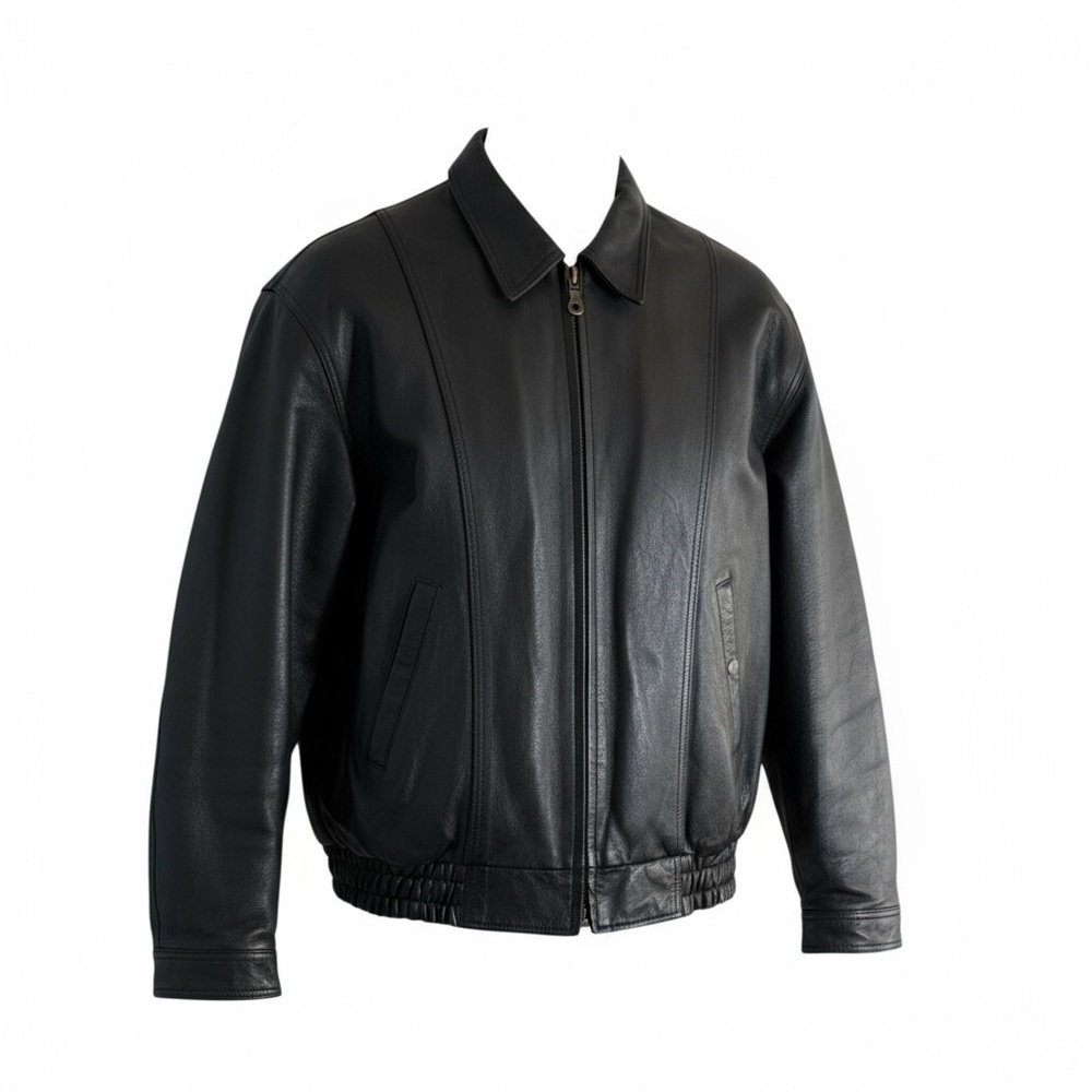 USA Bikers Dream Apparel Mens Size 2X Black Leather Motorcycle Jacket Thinsulate - Picture 2 of 16
